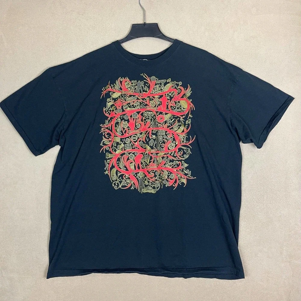 Nike Air Jordan MVP Short Sleeve Y2K T Shirt Mens 3XL Black Graphic Design‎